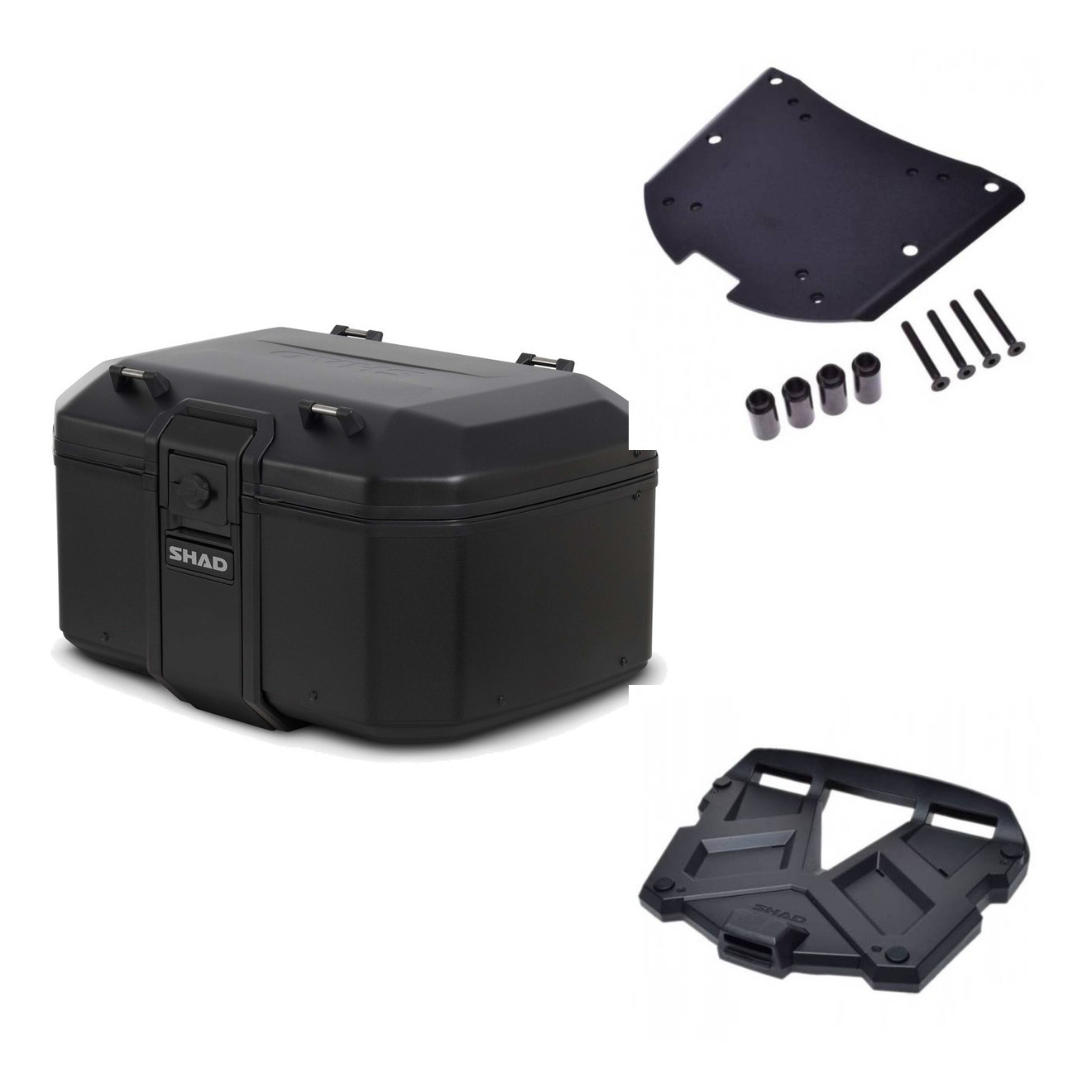 Baul Tr55 Pure Black + Parrilla Terra Pl KIT-569179