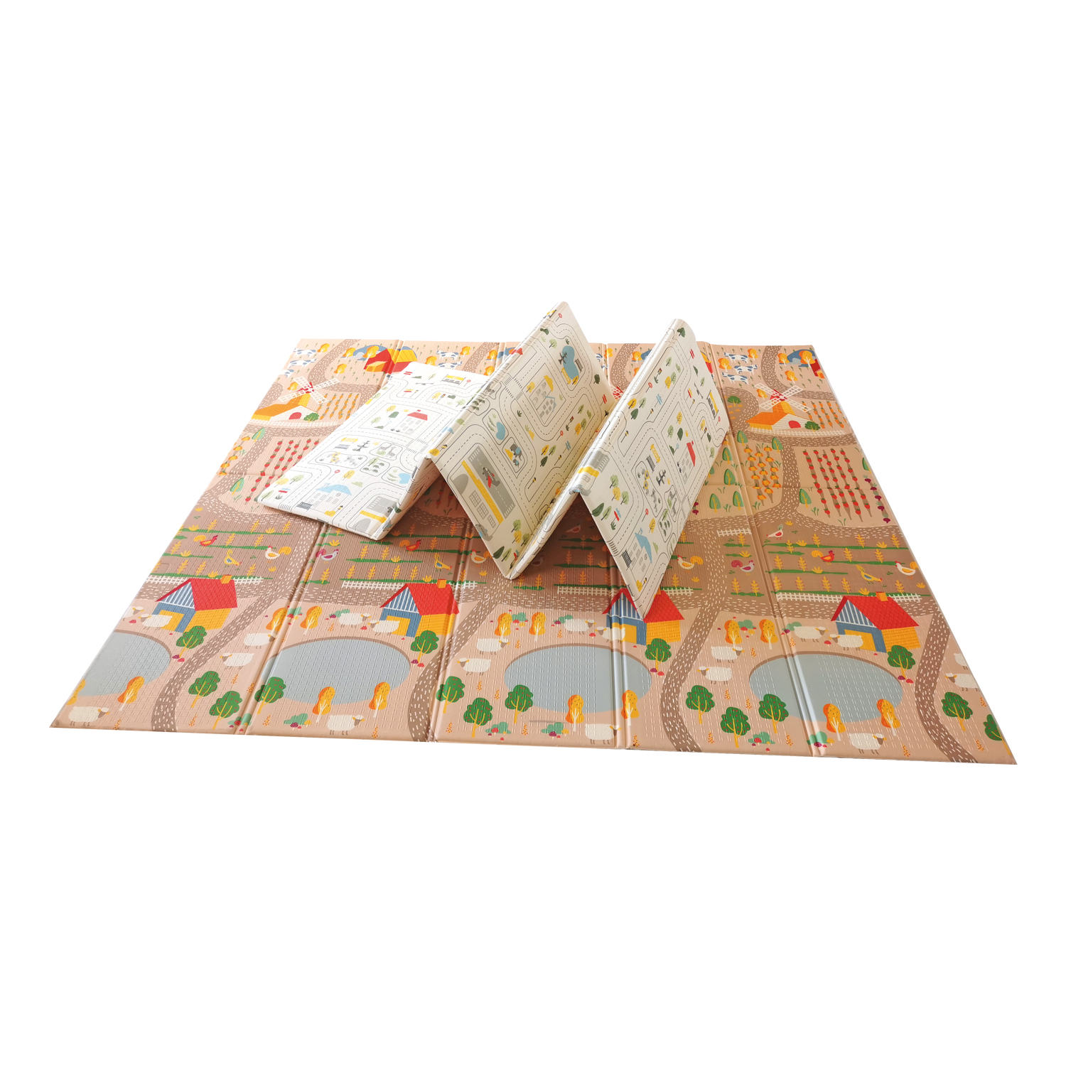 Asalvo Alfombra de juegos plegable XXL - Reversible, Espuma Acolchada, Impermeable y Lavable, Se Pliega en Segundos, Antideslizante para Bebés