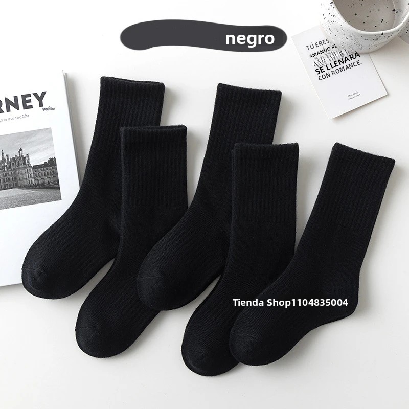 TK Calcetines Largos De Algodón 100% Para Niños Y Niñas 5/10 Pares Abrigo Para Otoño E Invierno Deportivos Para Estudiantes Edades 3-12
