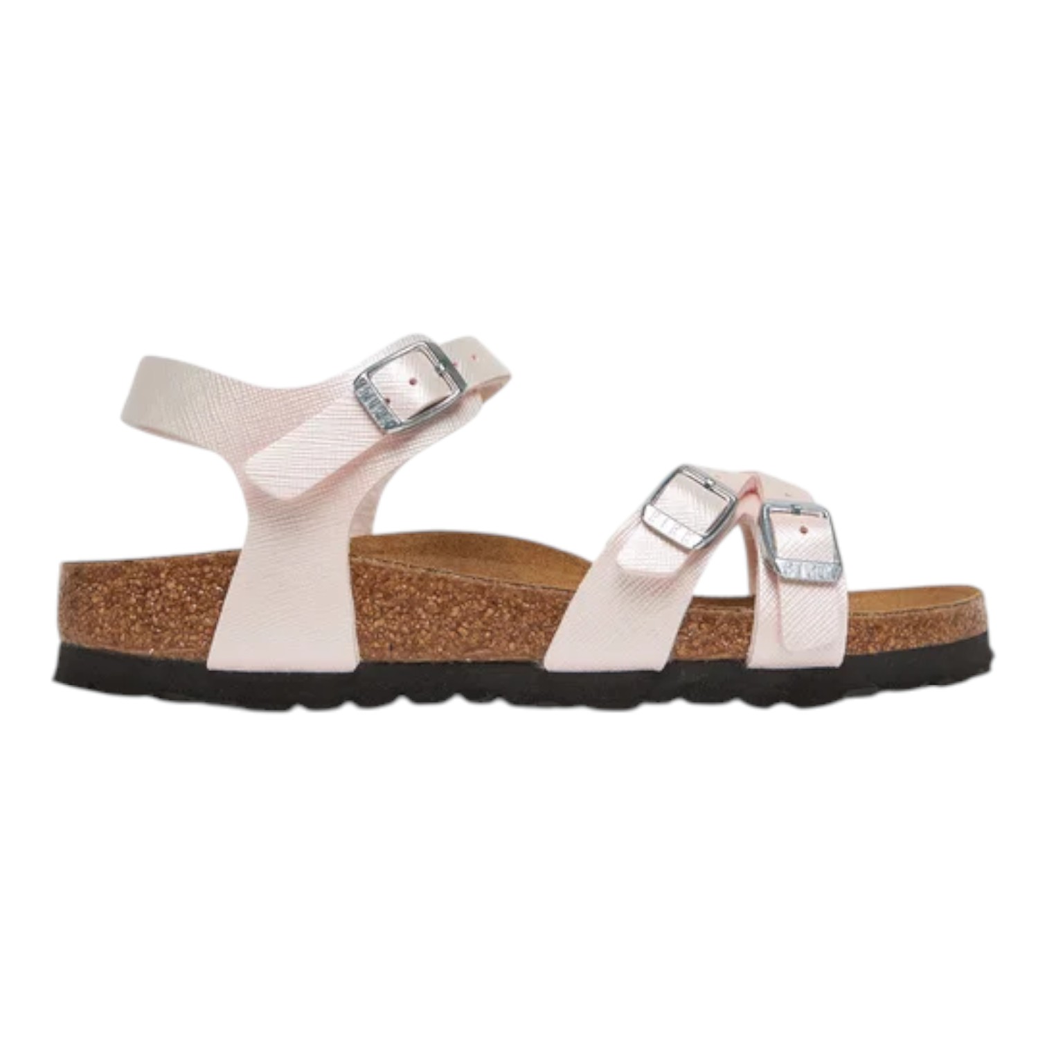 Sandalo Bimbo Birkenstock Kumba Kids Saffiano iridescent Light Rose
