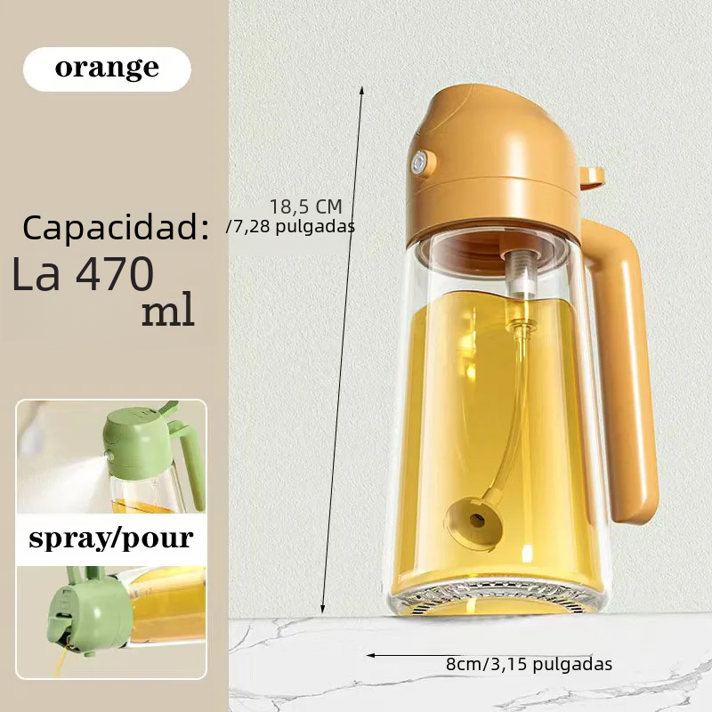Pulverizador de aceite de cocina de doble uso, bote de vidrio a prueba de fugas, para el hogar