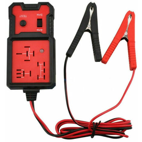 Probador de relés automotrices: herramienta de diagnóstico de 12 V con clips para batería