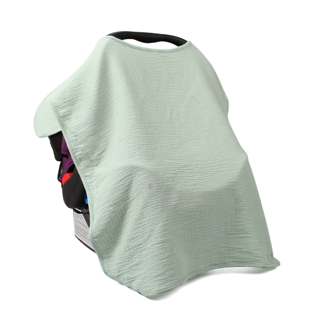CA Xiyin - Funda para coche a prueba de viento para bebé, multifuncional, antiexposición, toalla de lactancia, color sólido, hilo de algodón para bebé, toalla de alimentación