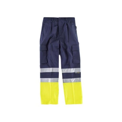Pantalón Bicolor con Cintas Reflectantes y Cintura Elástica