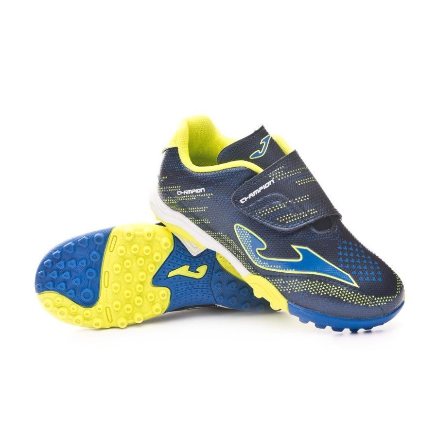JOMA CHAMPION JR TURF VELCRO MARINO/LIMA 2033