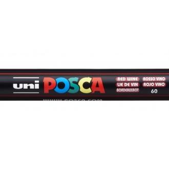 Posca pc-3m marcador de pintura - punta de poliester conica 0.9-1.3mm - tinta base al agua - resistente a la luz - no permanente - color vino (6 uds)