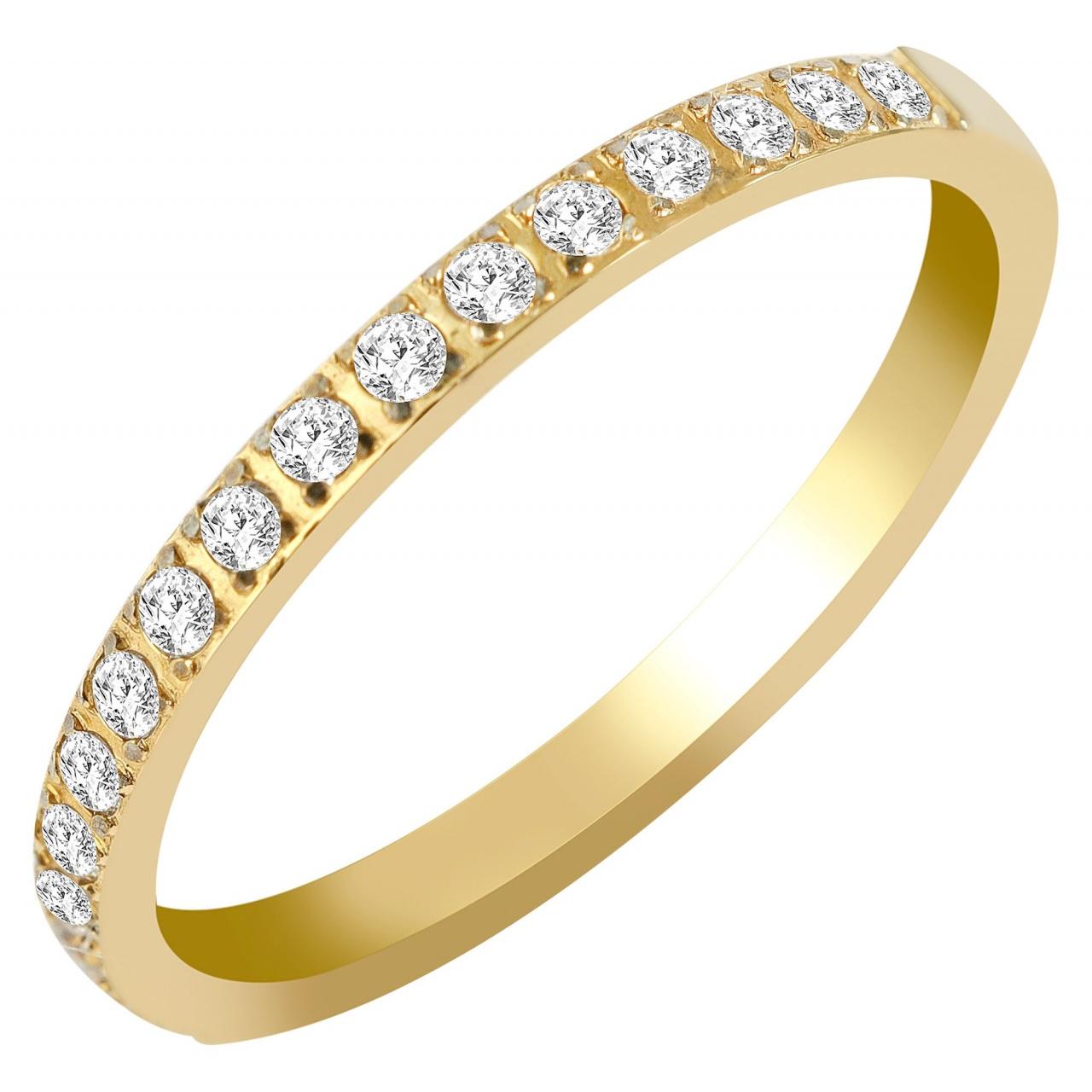 Akzent® Anillo Mujer "Sim" em Aço Inoxidável Banhado a Íons com Acabamento Simili - Tam.54 - 0430