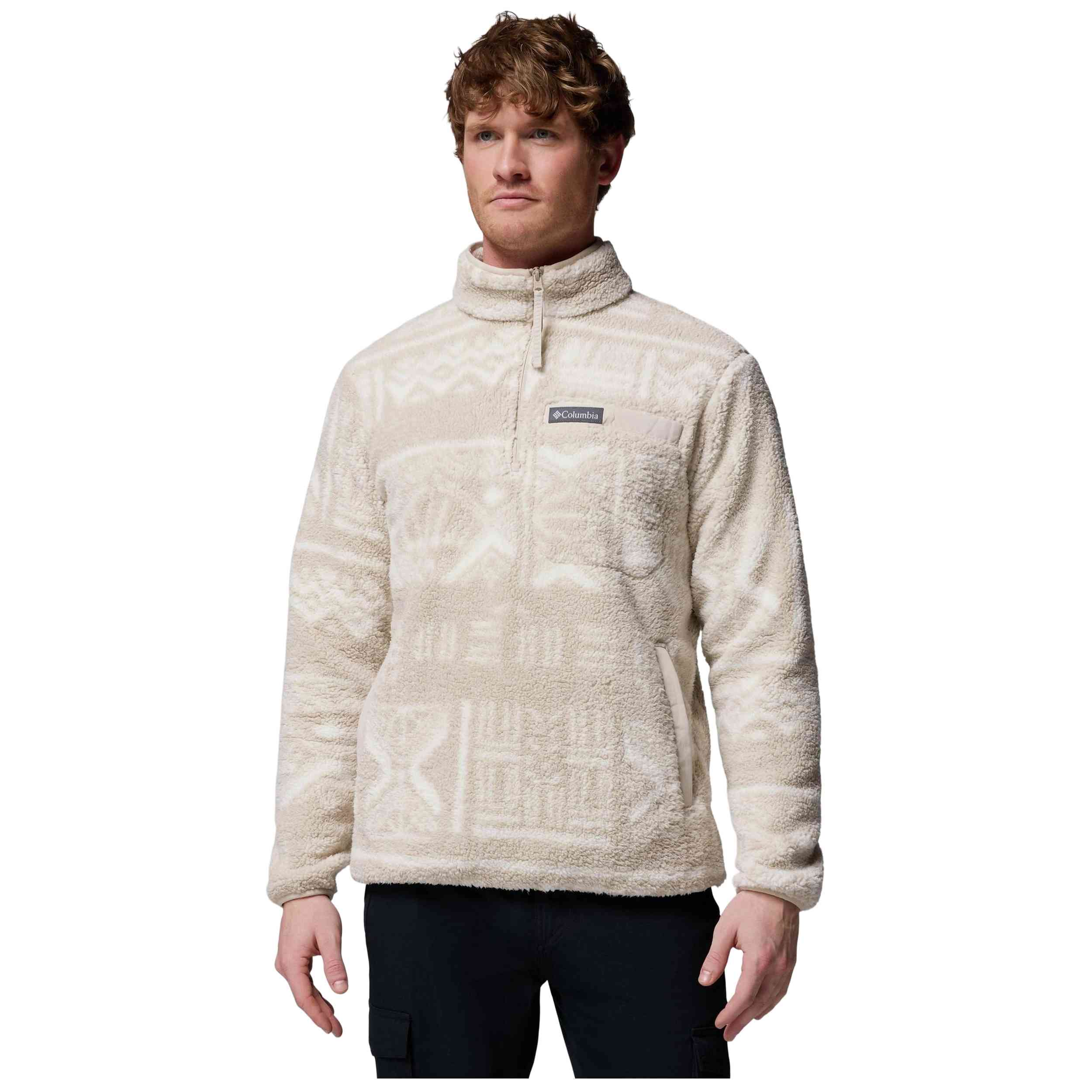Chaqueta Columbia modelo Forro polar Columbia Rugged Ridge High Pile Half Zip beige blanco para Hombre en color Beige