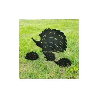 CA Juego de 4 estacas de jardín Sollbry con forma de erizo - Metal - Decoración para jardín, terraza, balcón y maceta