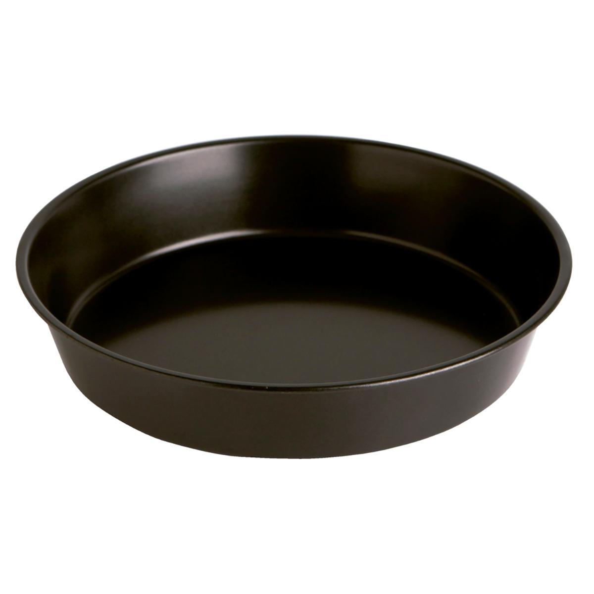 QUID SWEET GREY Molde Tarta Hondo Acero Pintado 24X3CM Negro Antiadherente