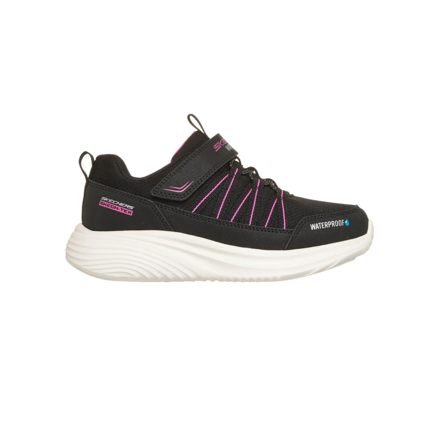 Zapatillas skechers bounder pro negro rosa de niña.