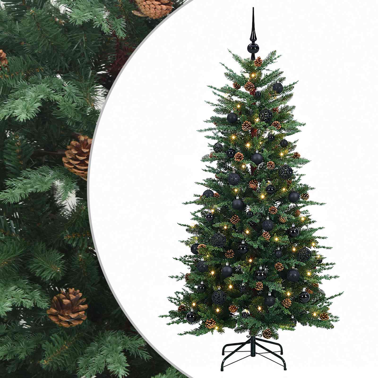 vidaXL Árbol de Navidad artificial con ramas articuladas 120 cm