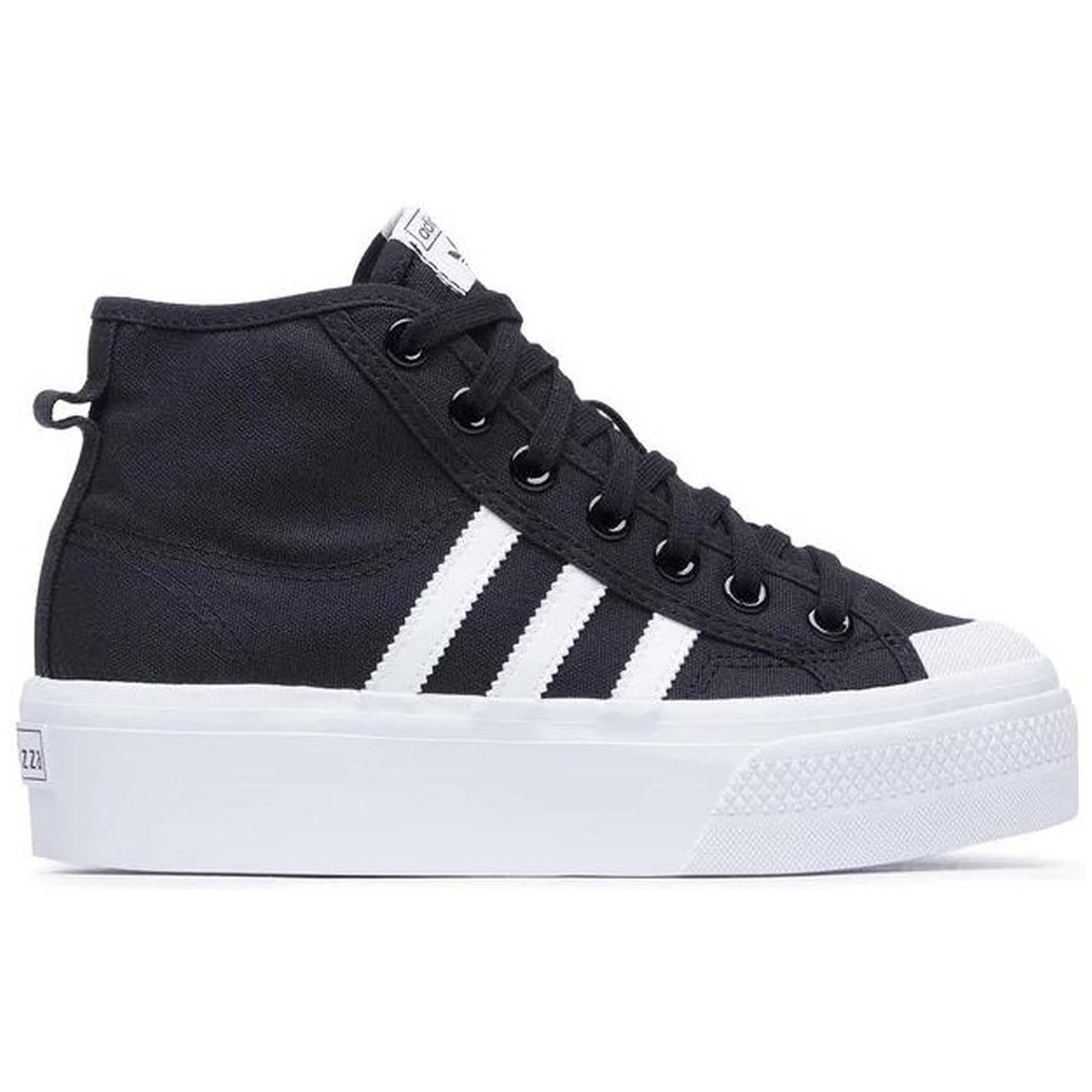 Zapatillas Sneakers Adidas modelo Nizza Platform Mid para Mujer en color Negro y blanco