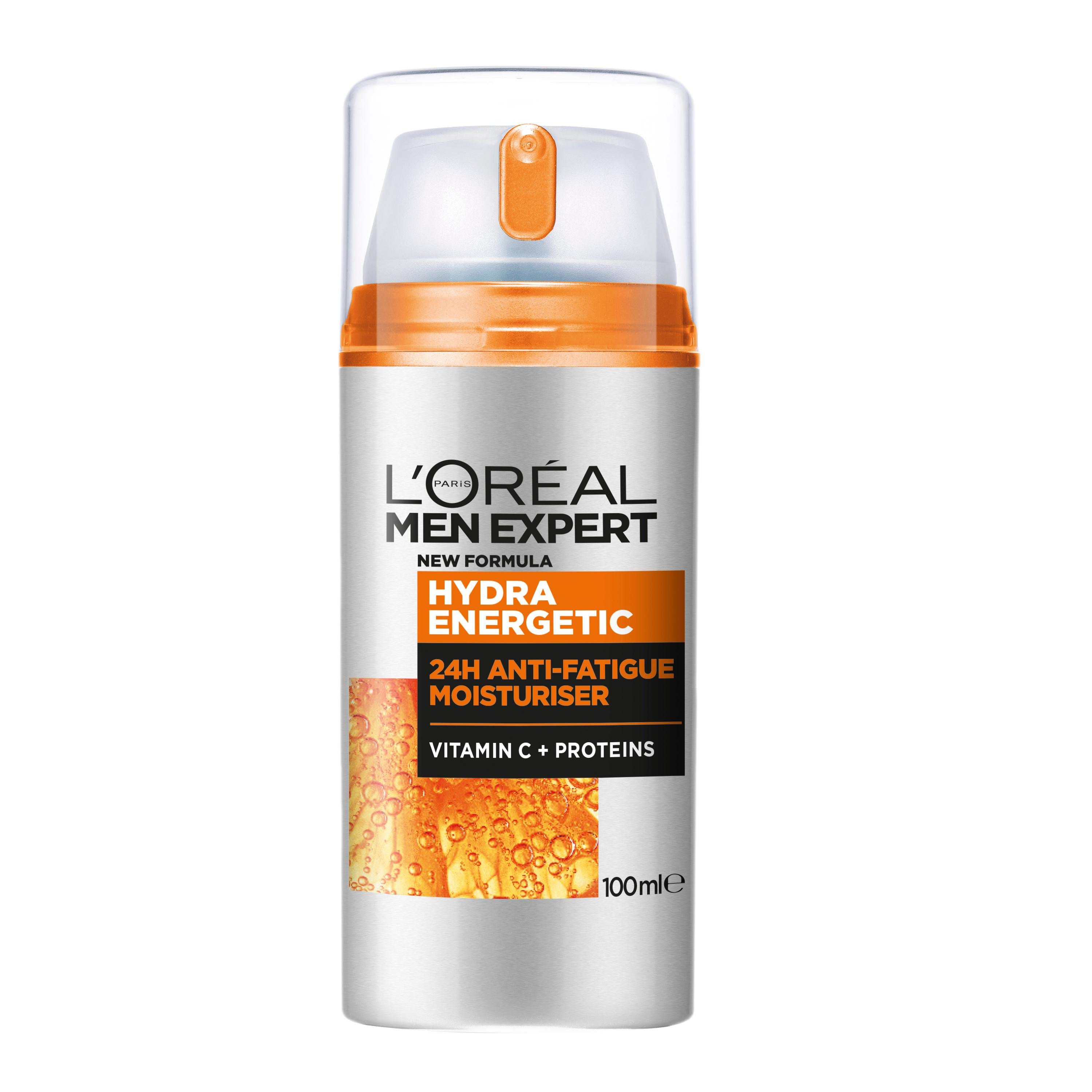 L'Oréal Paris | L'Oréal Men Expert Hydra Energetic XL Crema Hidratante Anti-Fatiga 24h para hombres con Vitamina C y Proteínas - 100 ml