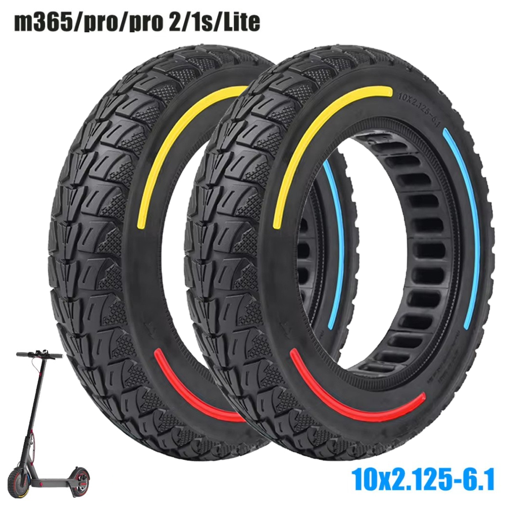 HORO.ES Par de Neumáticos 10x2.125-6.1 sólido macizo compatible con Xiaomi M365 PRO PRO2 1S Scooter eléctrico
