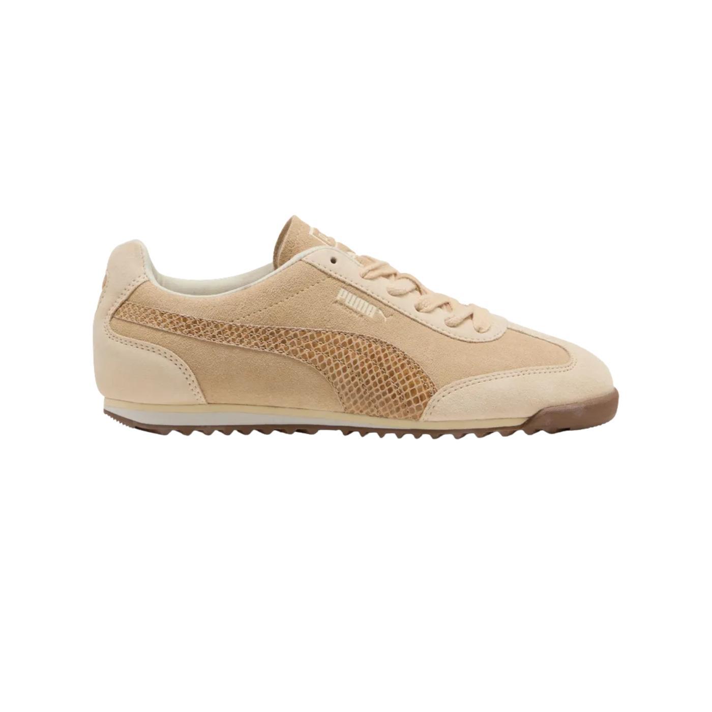 Zapatillas puma arizona snake beige de mujer.