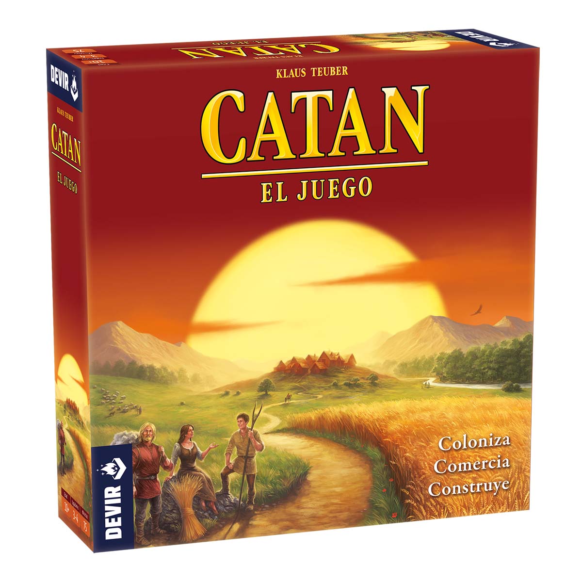 Juego De Mesa Catan - Edición En Castellano -Devir - Estrategia Y Comercio Para Colonizar Catán -  Producto Oficial