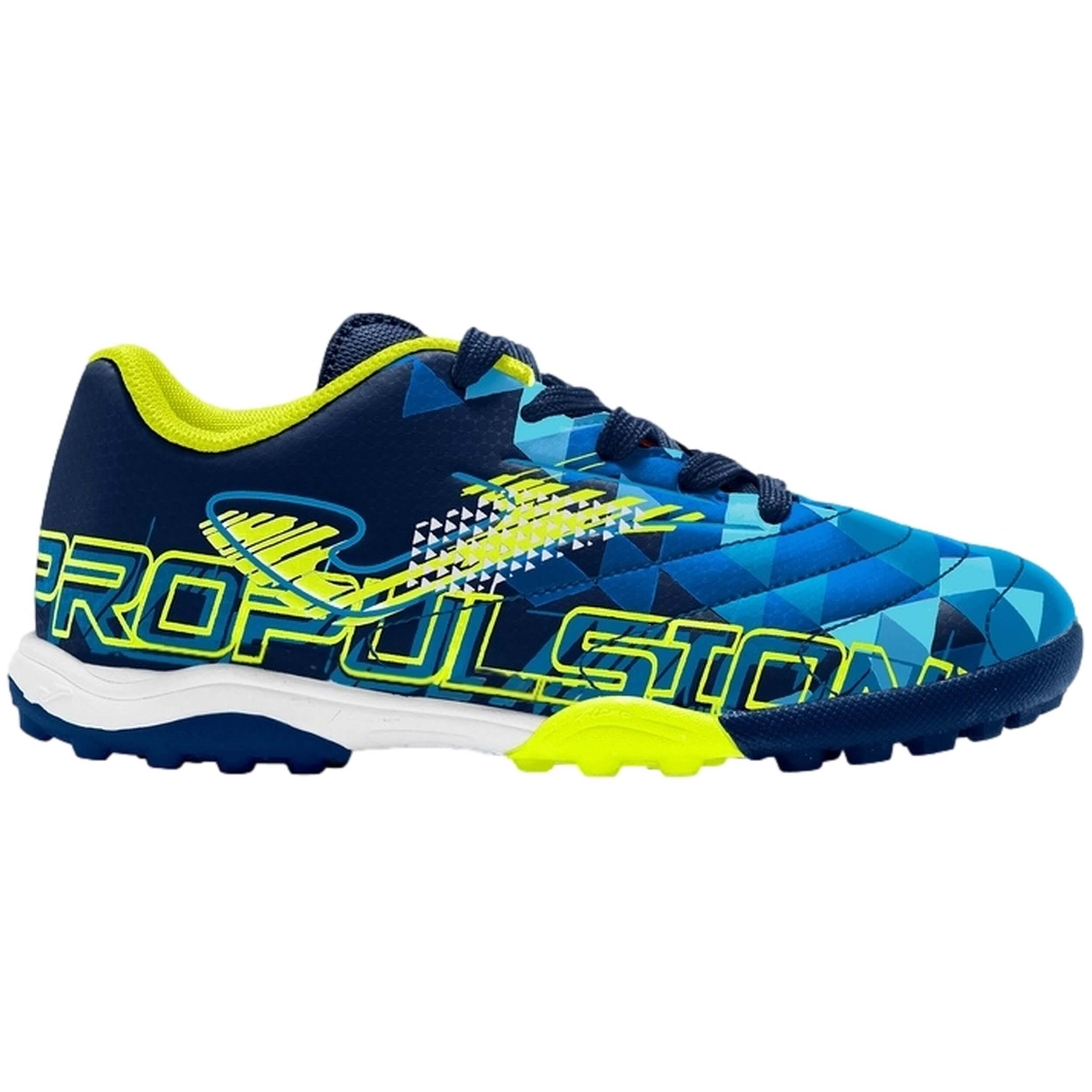 Zapatillas Joma modelo Propulsion Jr 2303 Marino Amarillo Turf