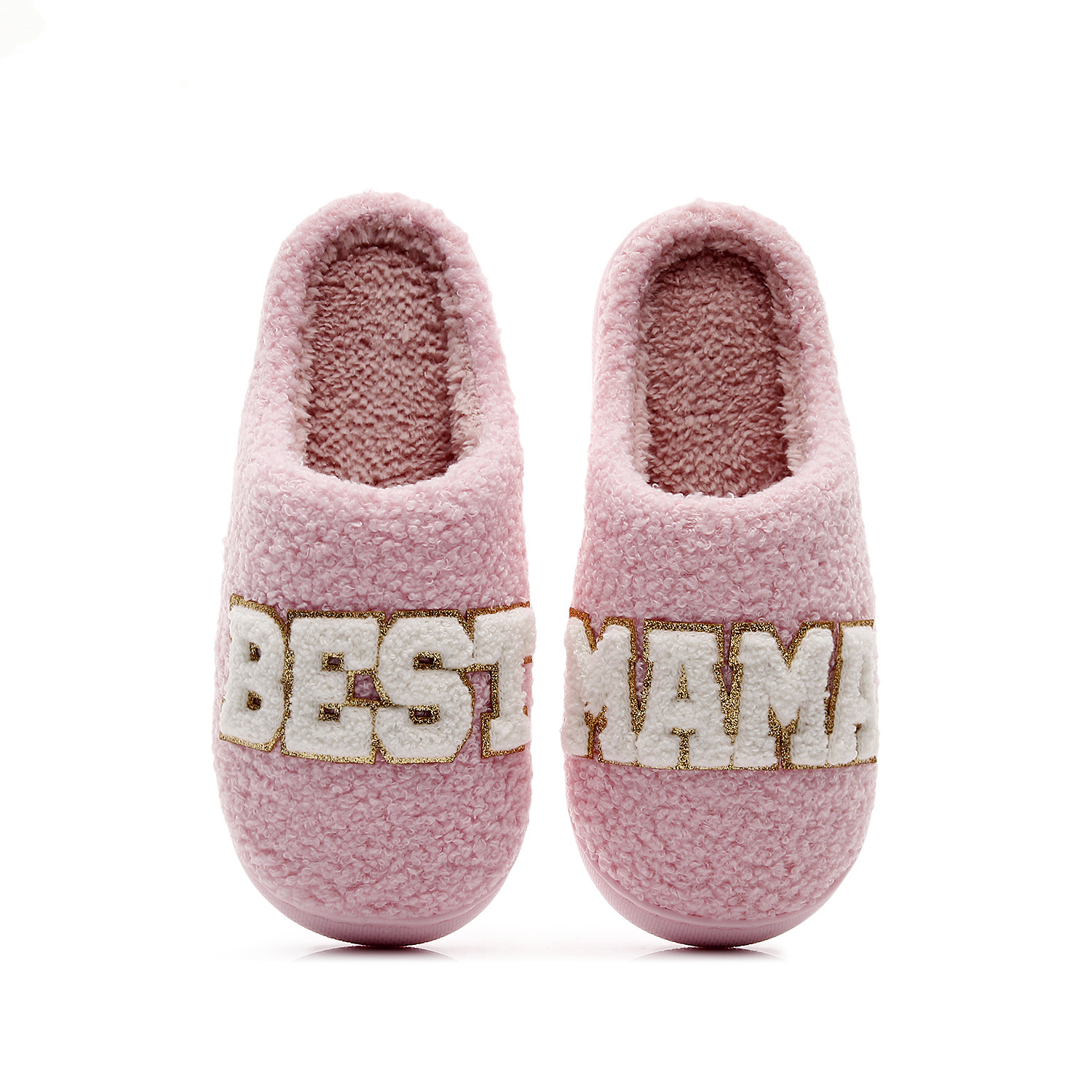 TK Pantuflas sencillas con decoración de letras: «ST» y «MA» en un diseño sutil.