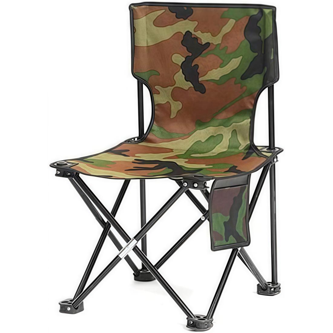 PLUSHOME Silla Plegable Para Camping Exterior -Peso Maximo 100kg - Tela Oxford -Color Camuflaje