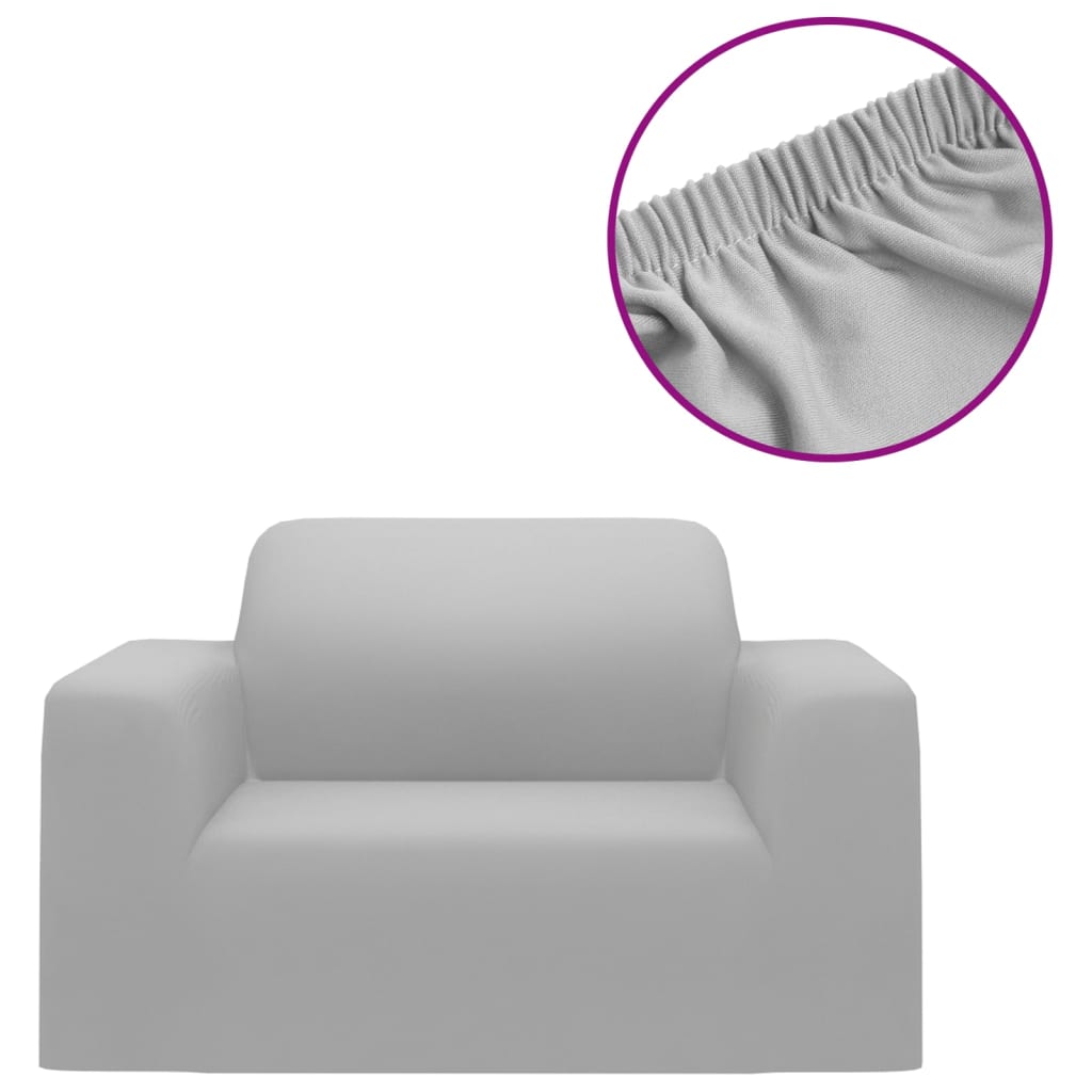 vidaXL Funda elástica para sillón poliéster jersey negra