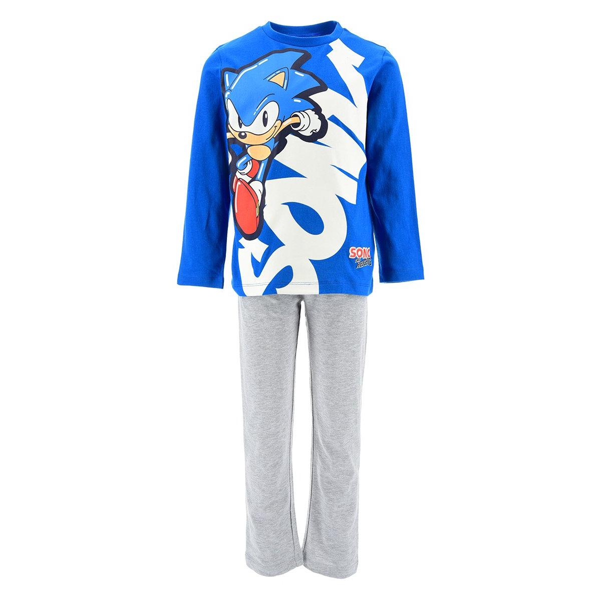 Pijama infantil largo Sonic The Hedgehog algodón talla 8 años (128cm) - Sonic