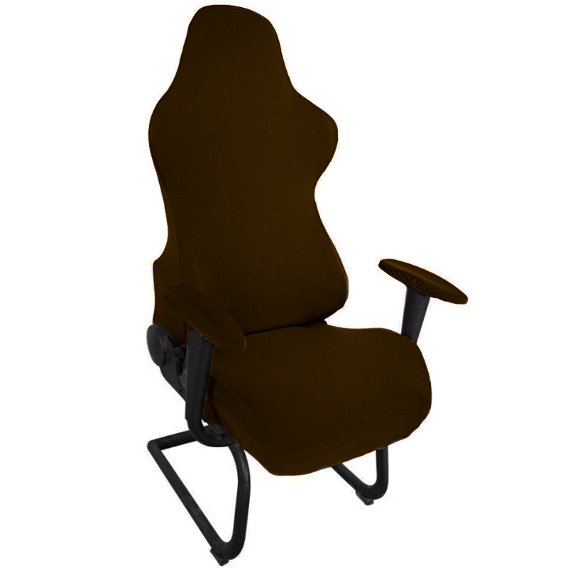 CA Funda de silla giratoria de tela elástica de poliéster-amoniaco para silla de oficina, funda para respaldo de silla con funda para reposabrazos