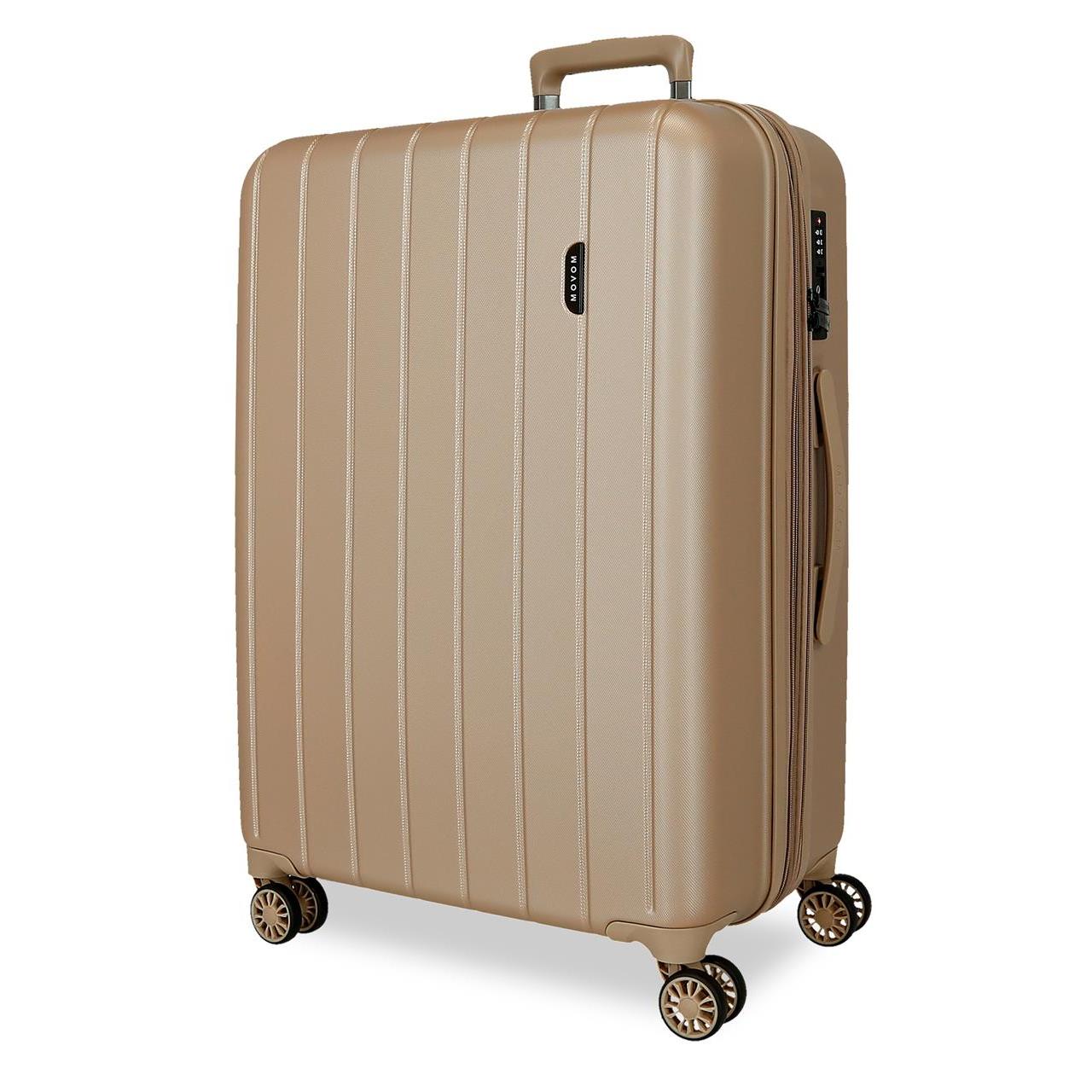 Maleta mediana Movom Wood expansible rígida 65cm