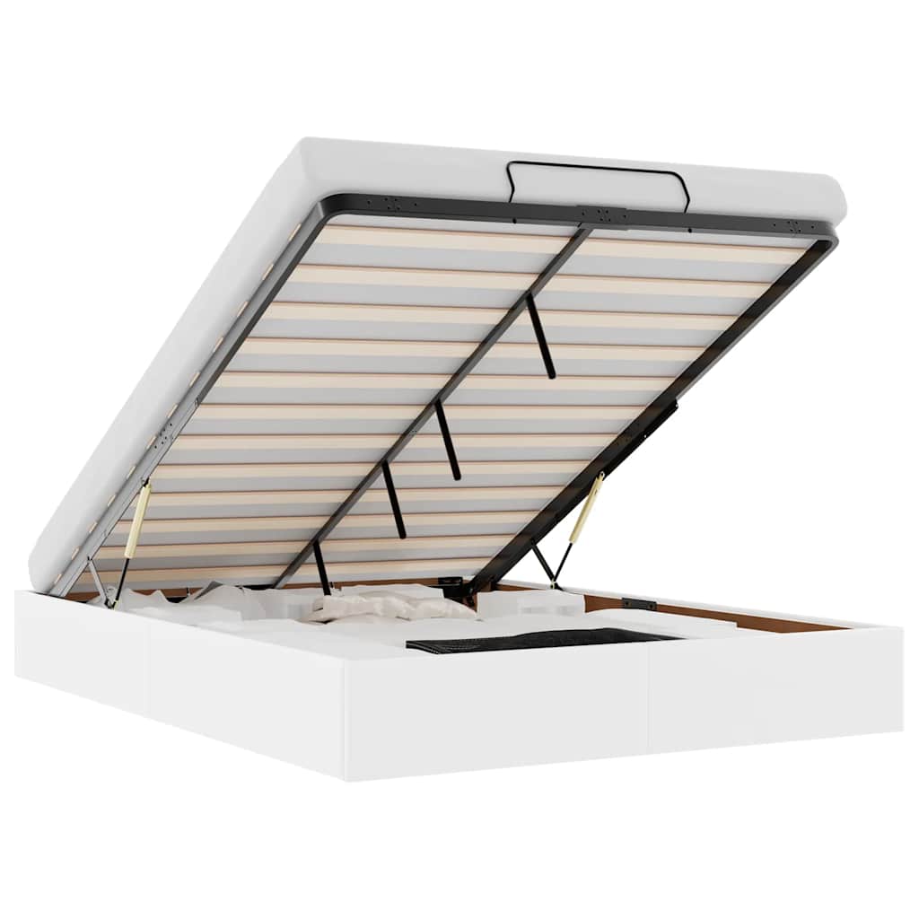 vidaXL Estructura de cama otomana sin colchón blanco 140x200cm