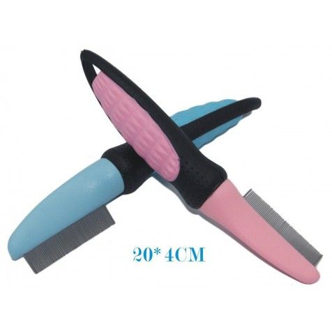 Peine Quitapulgas Para Perros 20 X 4 Cm - Rosa