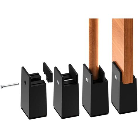 CA Juego de 4 elevadores de silla regulables, para mejorar la altura del mueble, tornillos de fijación incluidos.