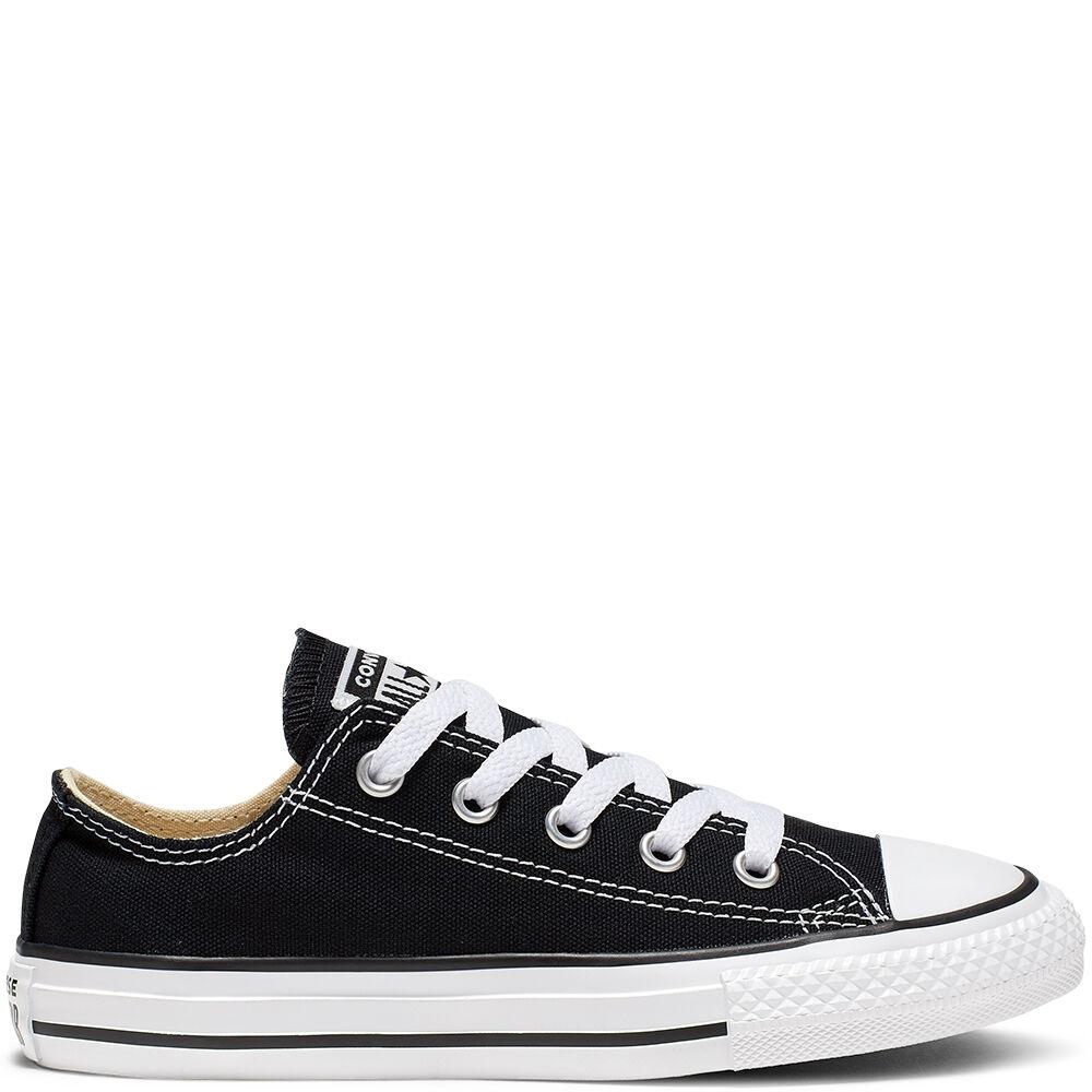 Converse Zapatilla Chuck Taylor All Star Classic Baja Niño Negro Ligera y Duradera