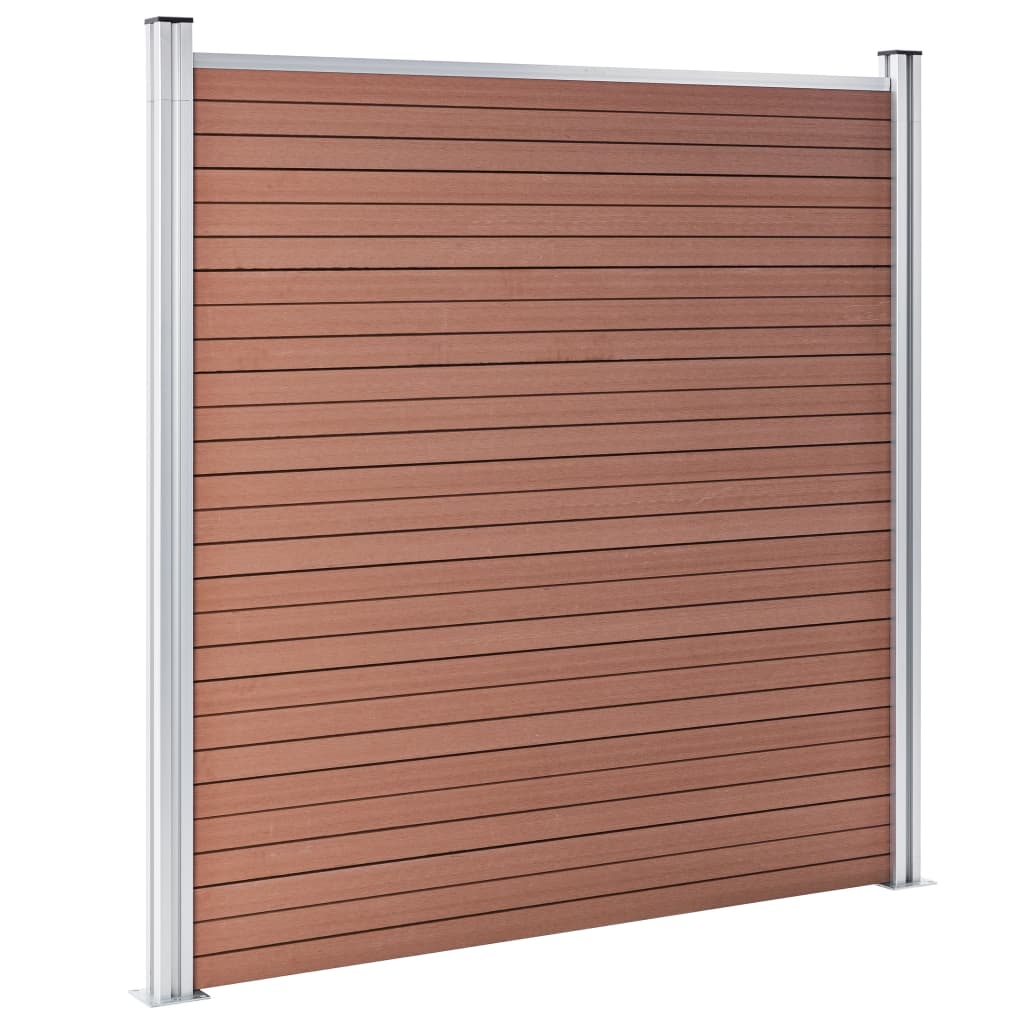 Vidaxl Valla de Jardín de WPC 872x186 Cm Marrón y Negro