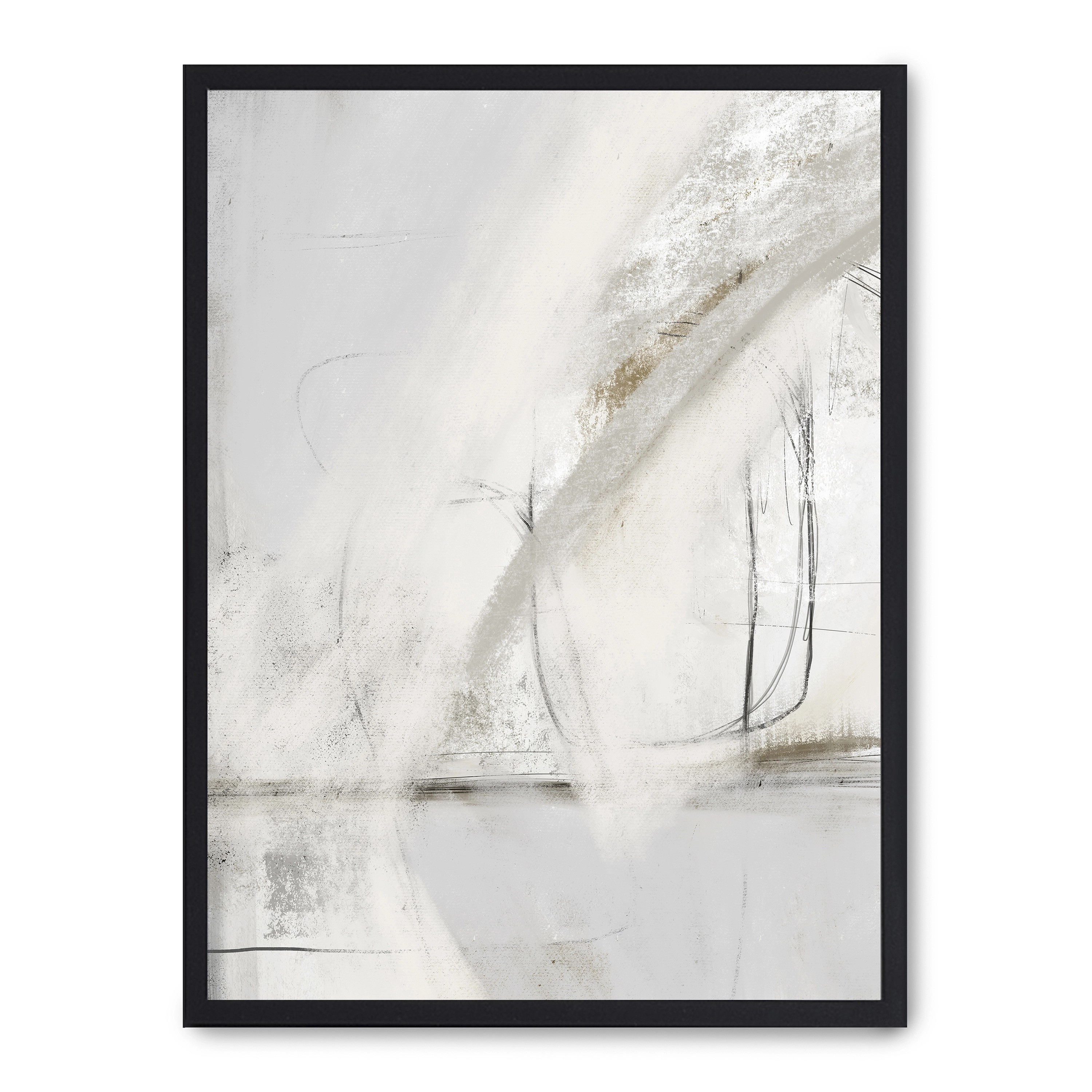 Lámina con marco negro ABSTRACT PAINTINGS II 21x30 cm, Póster impreso en papel de primera calidad de 180gr, montado sobre marco de madera MDF acabado en negro., Arte - Aesthetic