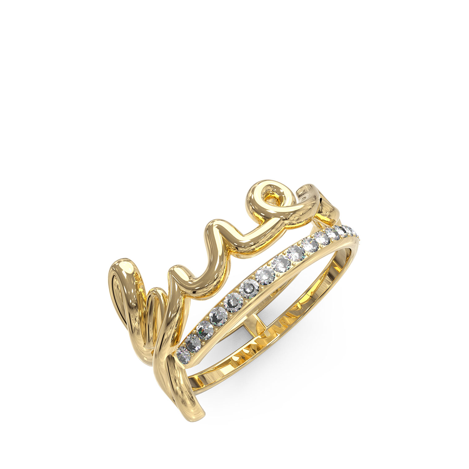 Guess Anillo de Acero JUBR03315JWYG56 , para Mujer