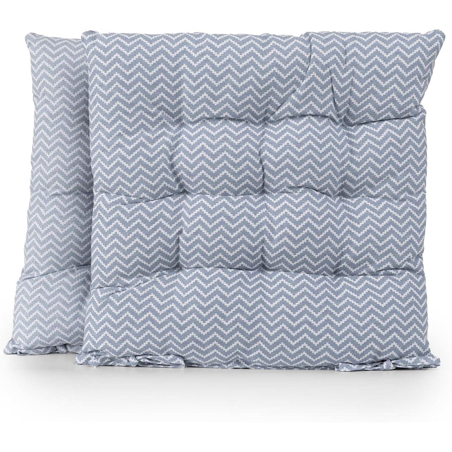 C.A | Cojines para Silla 🪑 | 40×40×5 cm | Extra Suaves y Cómodos | Tejido Trenzado | Acolchados y Lavables | Interior y Exterior