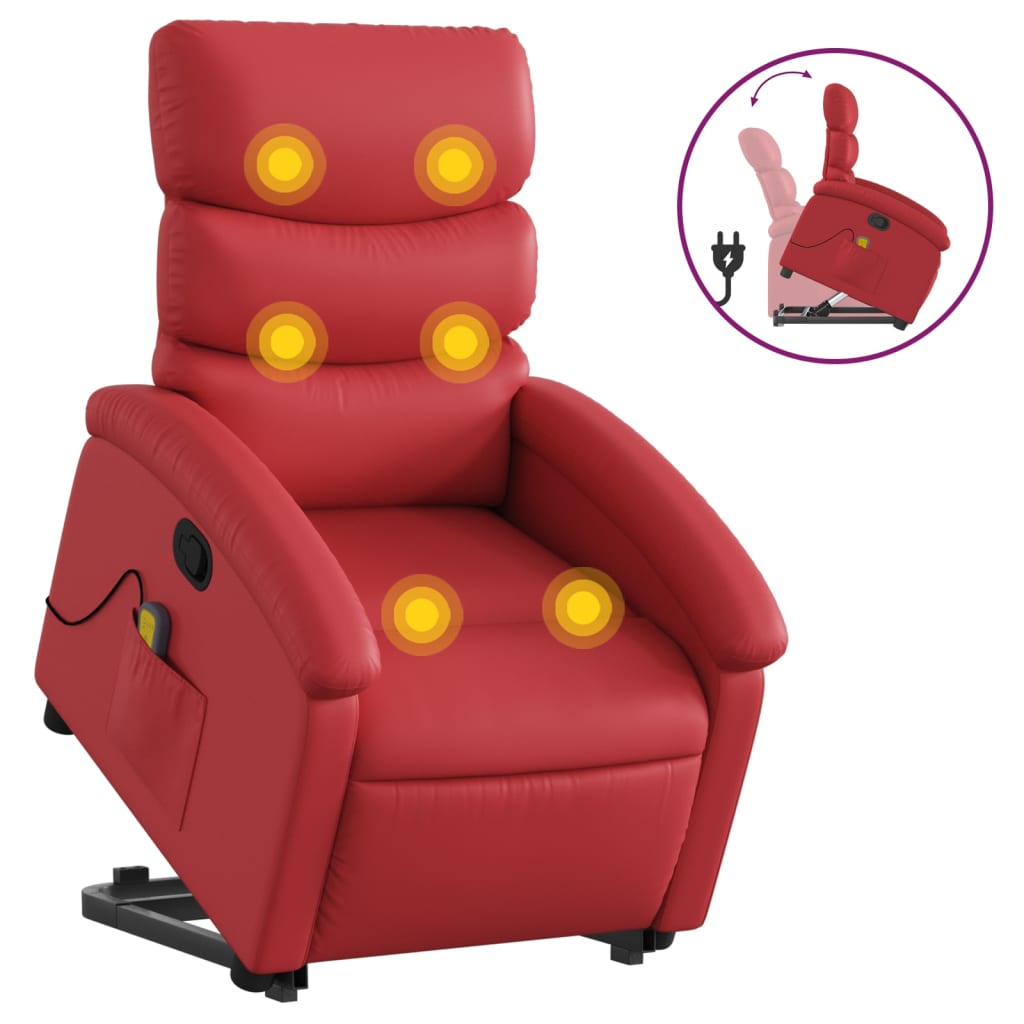 Vidaxl Sillón Reclinable de Masaje con Función de Elevación