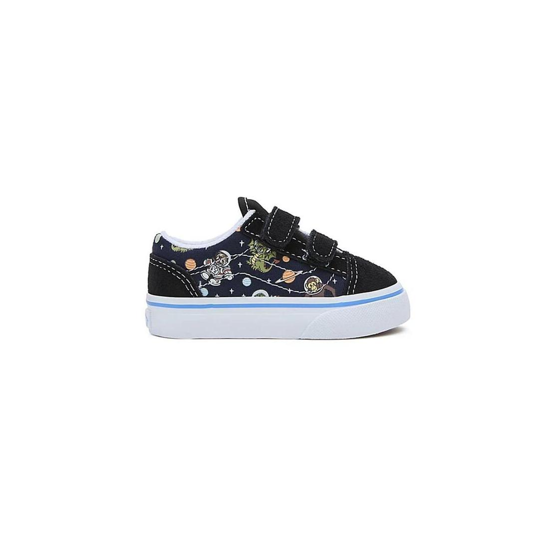 Zapatilla Baby Vans Glow Cosmic Zoo Old Skool negr