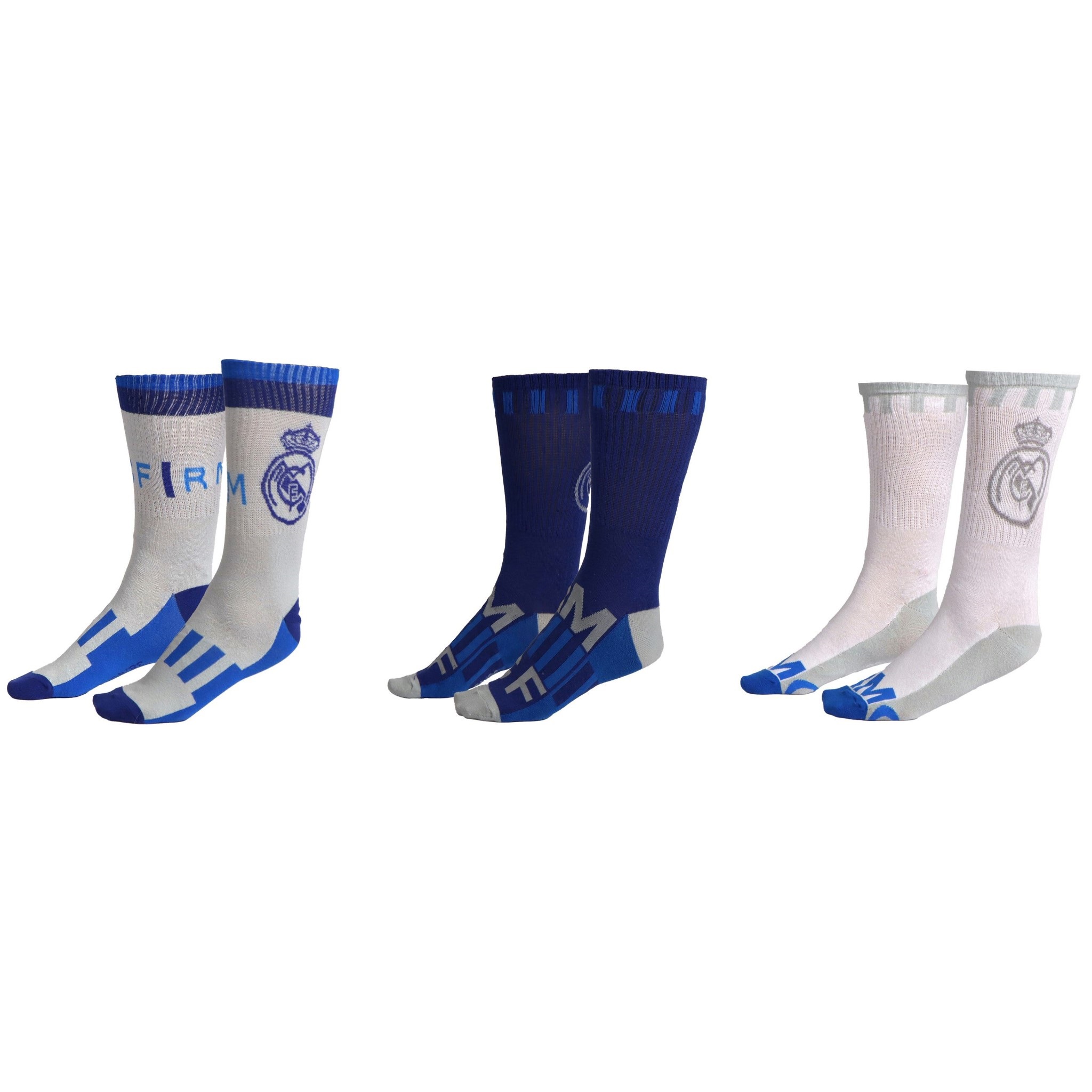 Real Madrid Pack 3 Calcetines Adultos Talla única 38-45 - CERDÁ LIFE'S LITTLE MOMENTS