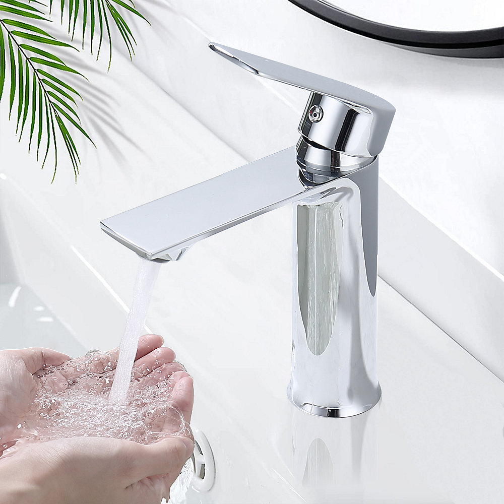 CA Grifo de baño cromado, mezclador de lavabo de dos vías, grifo de lavabo de latón, grifos modernos.