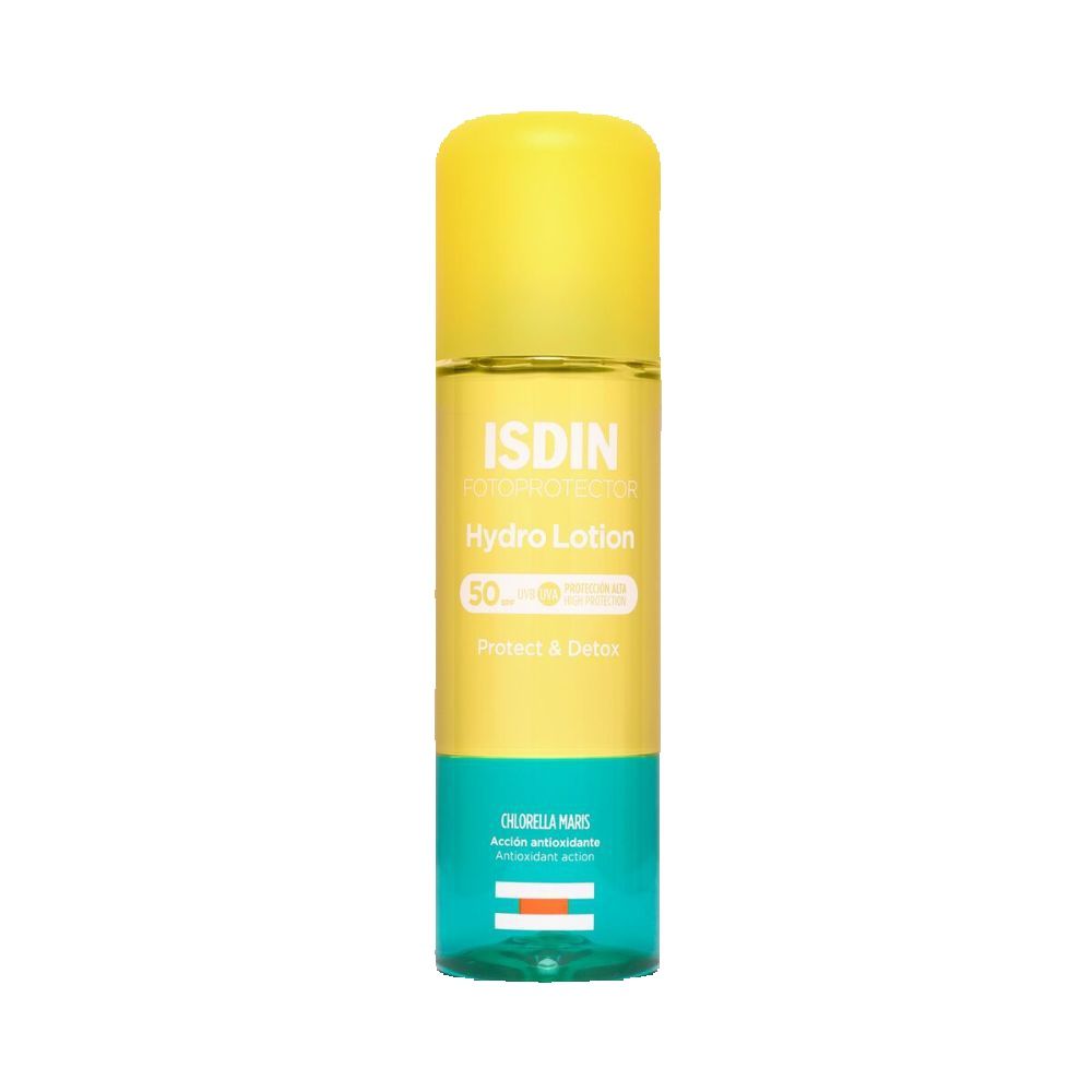 Protector Solar Corporal Bifásico Isdin Hydrolotion SPF 50 200 ml - Hidratante y Antioxidante
