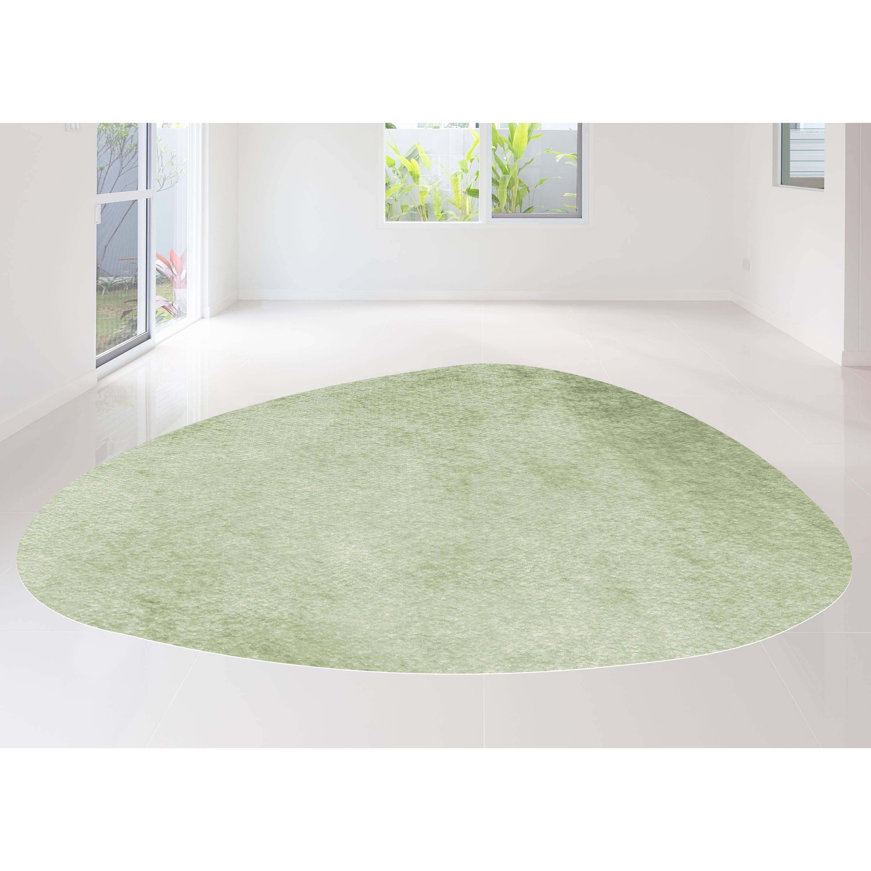 VINILIKO, Alfombra de vinilo Forma Color Verde Manzana 65x85