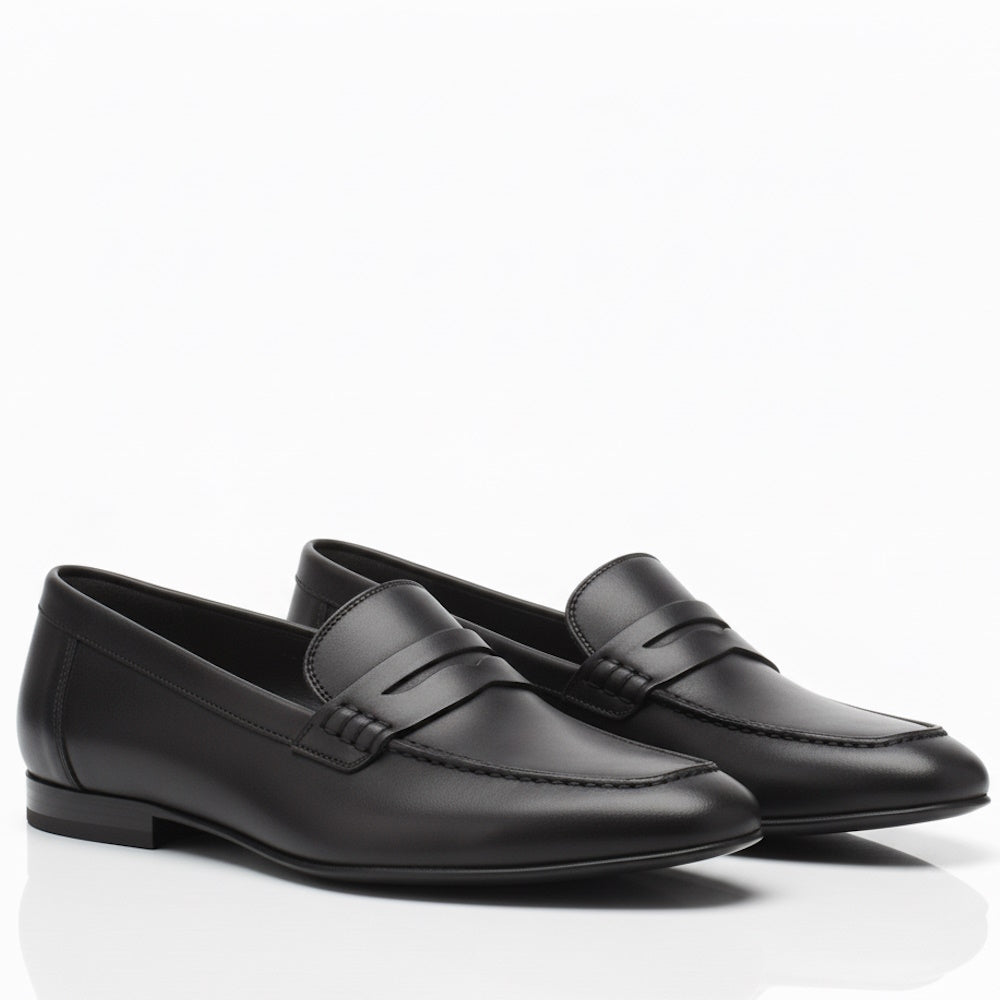 Mocasín CA-396 Antifaz Napa Negro: Elegancia y Confort Artesanal, Diseño Atemporal 100% Español en Piel Napa de Alta Calidad, Sofisticación Versátil para Cualquier Ocasión, Detalle Clásico Distintivo,
