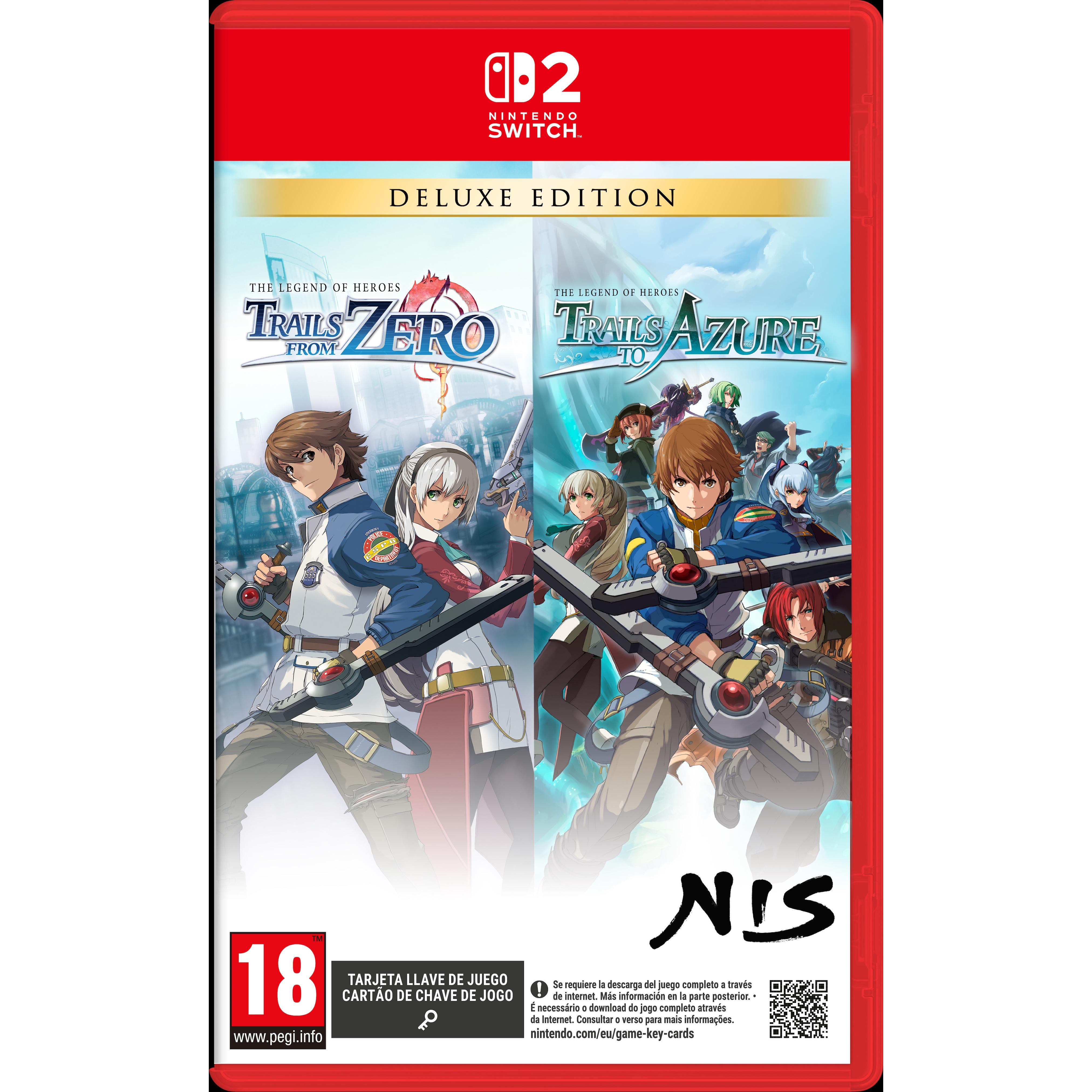 THE LEGEND OF HEROES: TRAILS FROM ZERO / THE LEGEND OF HEROES: TRAILS TO AZURE DELUXE EDITION SWITCH2 TARJETA LLAVE