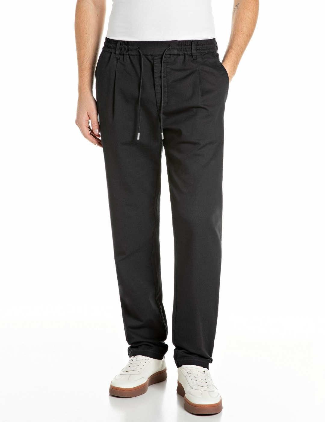 Pantalón Replay jogger azul marino oscuro para hombre