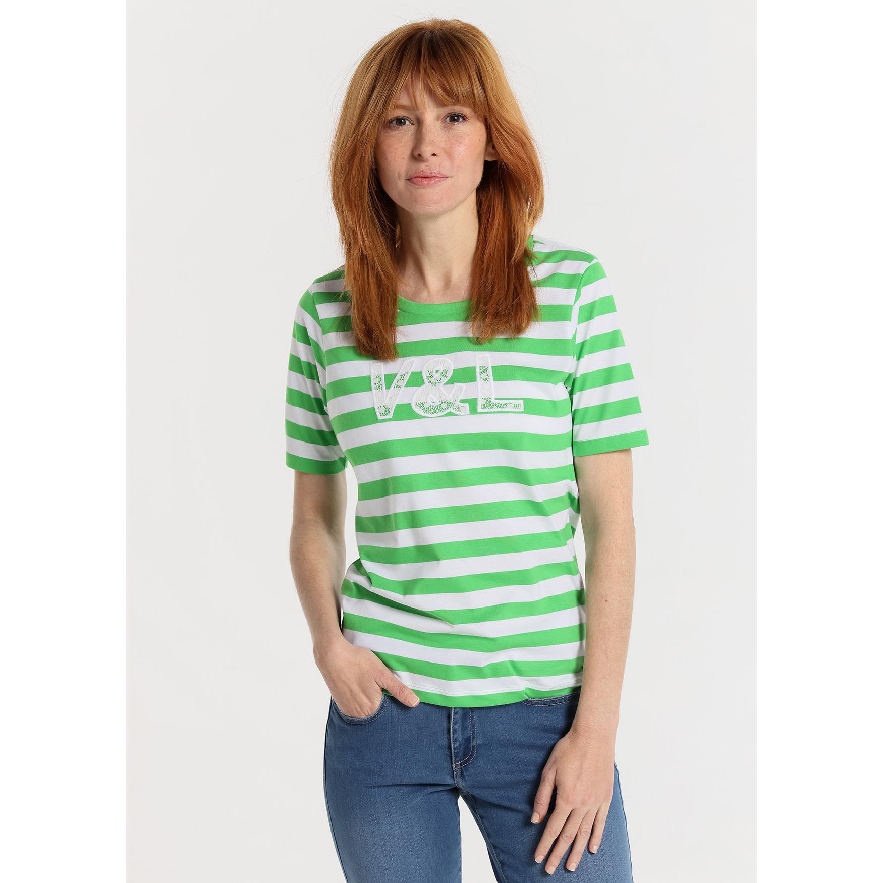Victorio & Lucchino - Camiseta Aplicación Crew Green