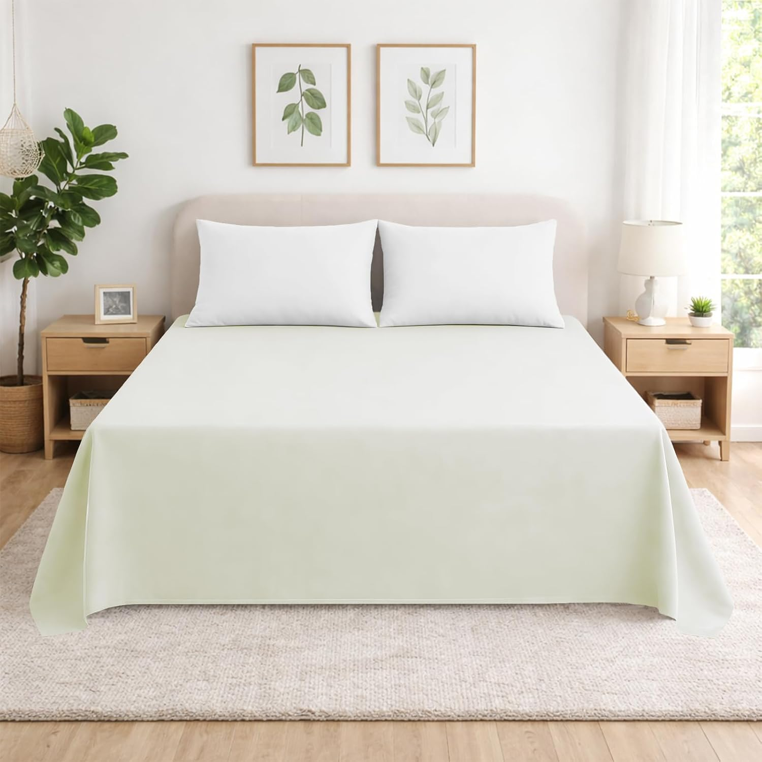 Sábana Plana, Sábana Encimera 100% Poliéster, Suave y Resistente, cama 90/105/135/150/160/180 cm