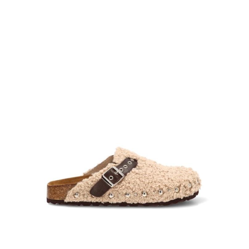 Zueco Yulia - Mujer - Suela Plana - Modelo M6610 - Color Beige