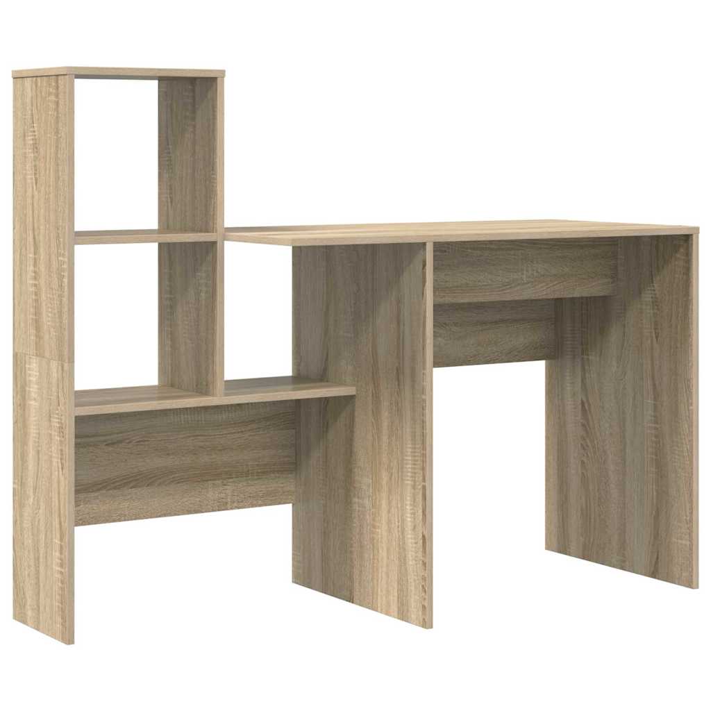 vidaXL Escritorio con estante Roble Sonoma 131,5 x 50 x 106,5 cm