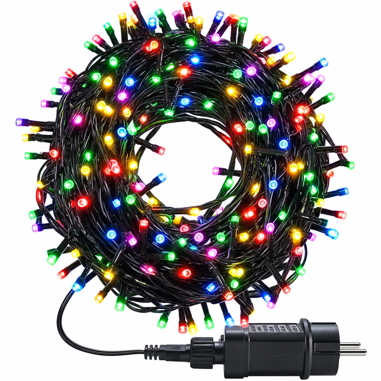 Guirnalda de Luces LED Cable Verde para Navidad - 8 funciones; Ideal para decorar árboles de Navidad tanto en interiores como exteriores - Kmt Style